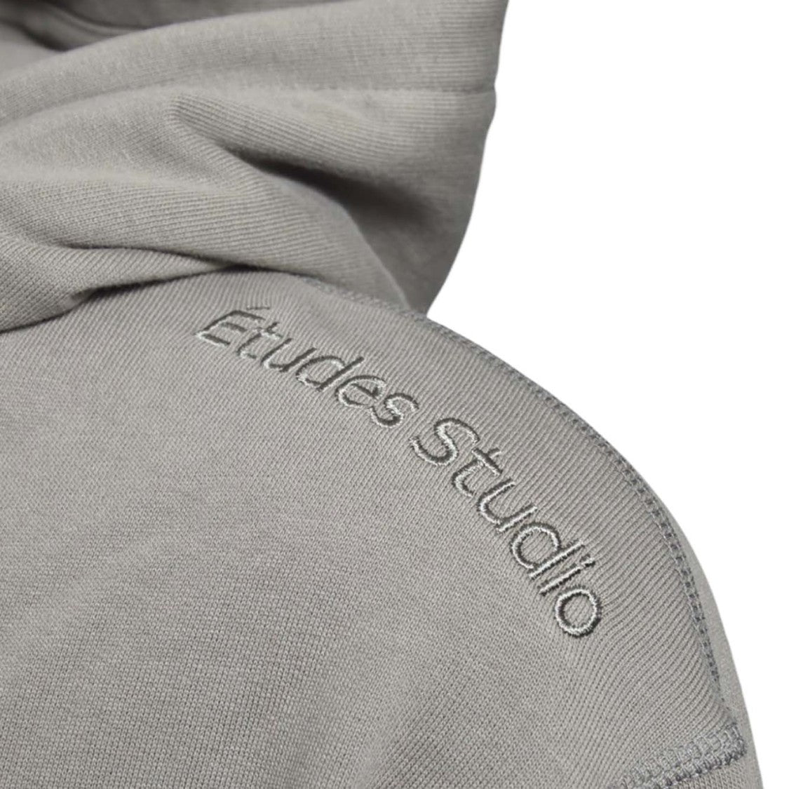 Études Hooded Grey Cotton Pullover