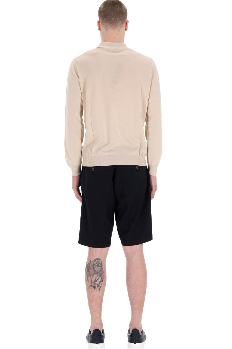 Drumohr Superlight Long Sleeve Cotton Polo