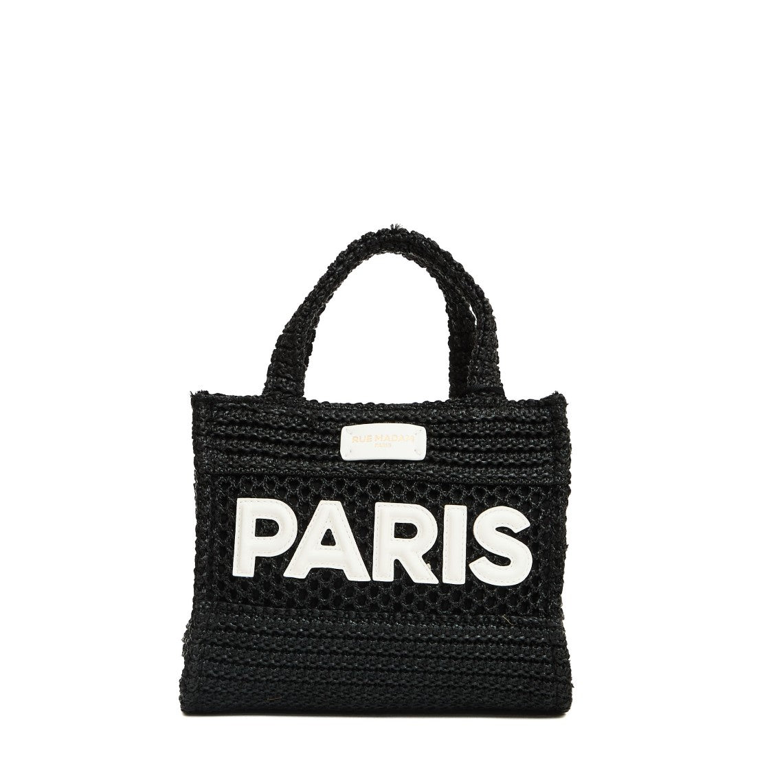 Rue Madame Textured Raffia Mini Shopping Bag