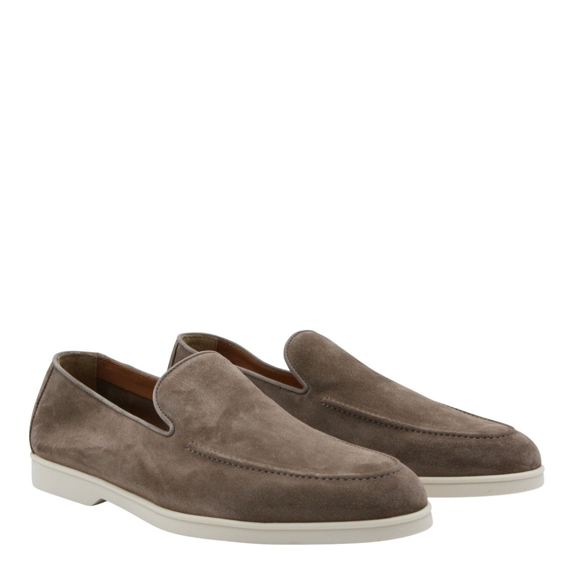 Doucal's Matte Black Flat Loafers