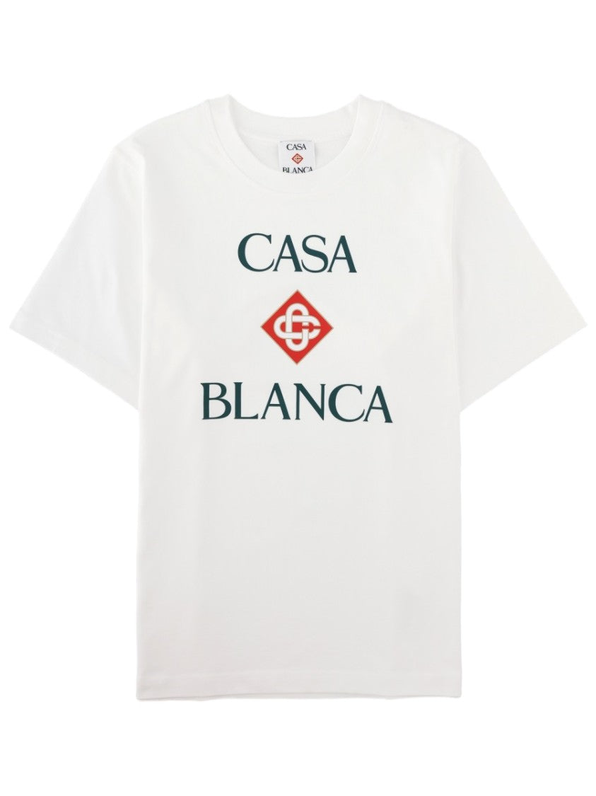 Casablanca Bold Printed Logo Organic Cotton T-Shirt