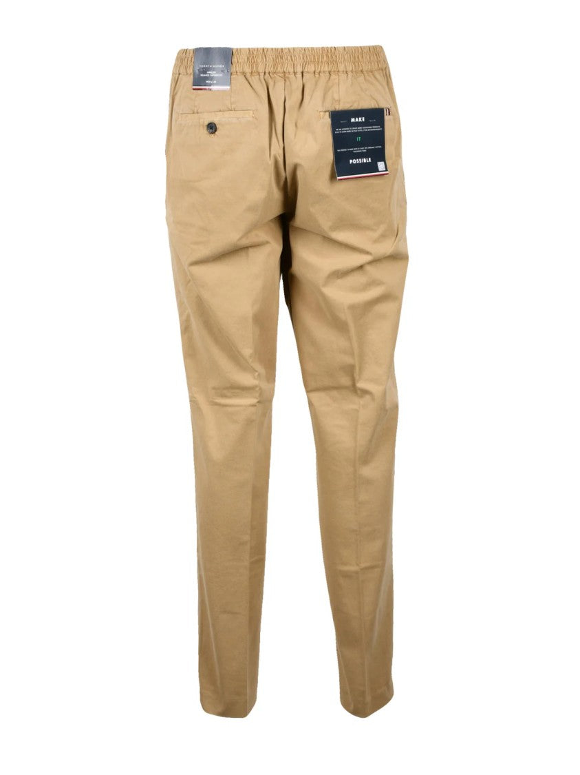 Tommy Hilfiger Beige Relaxed Tapered Trousers With Zip Closure