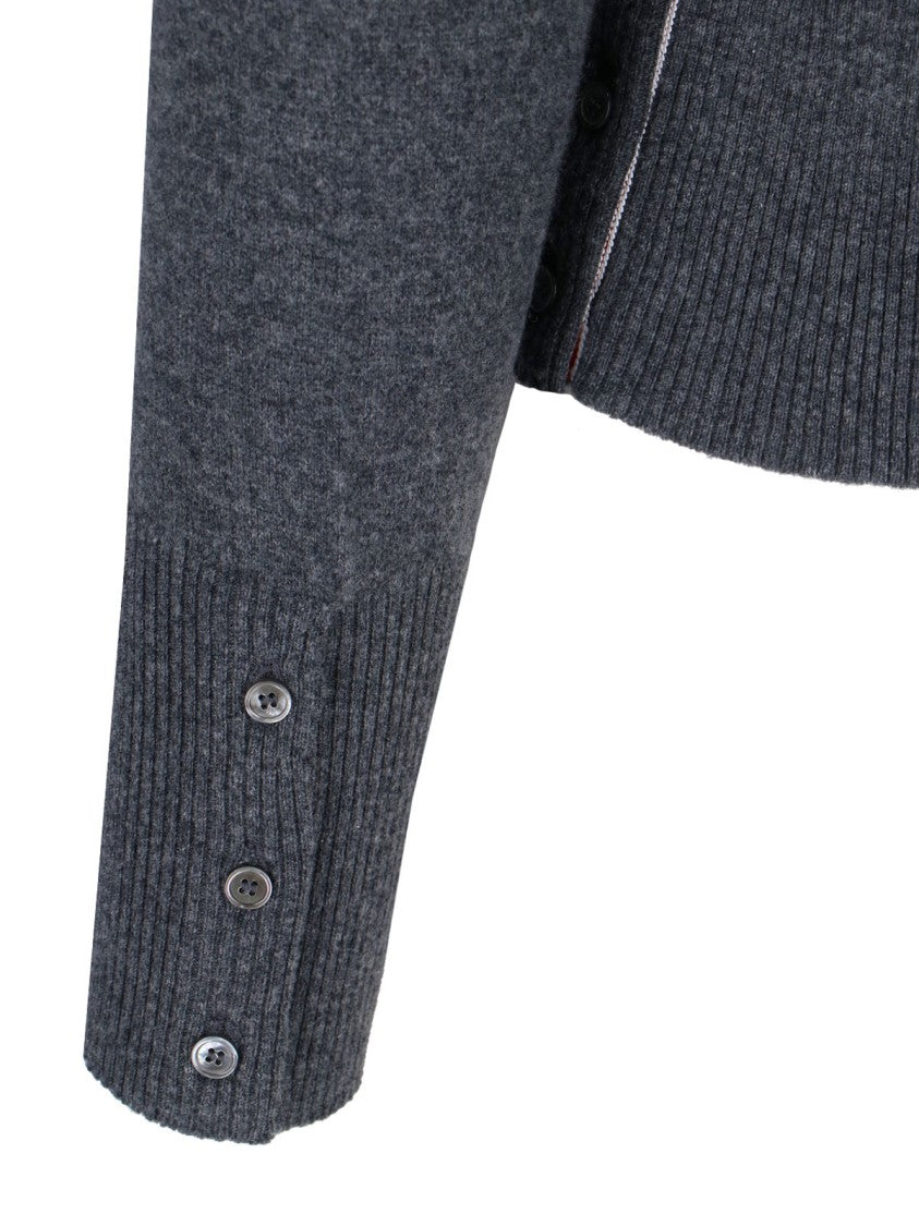 Thom Browne "Loopback 4-Bar" Sweater – Dark Grey