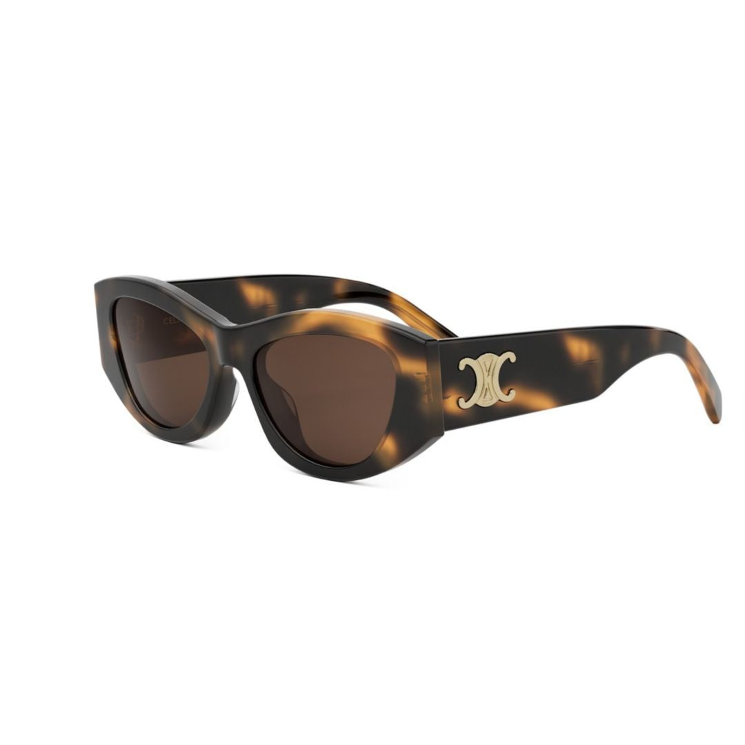 Celine Cat-Eye Tortoiseshell Sunglasses With Gold-Tone Logo