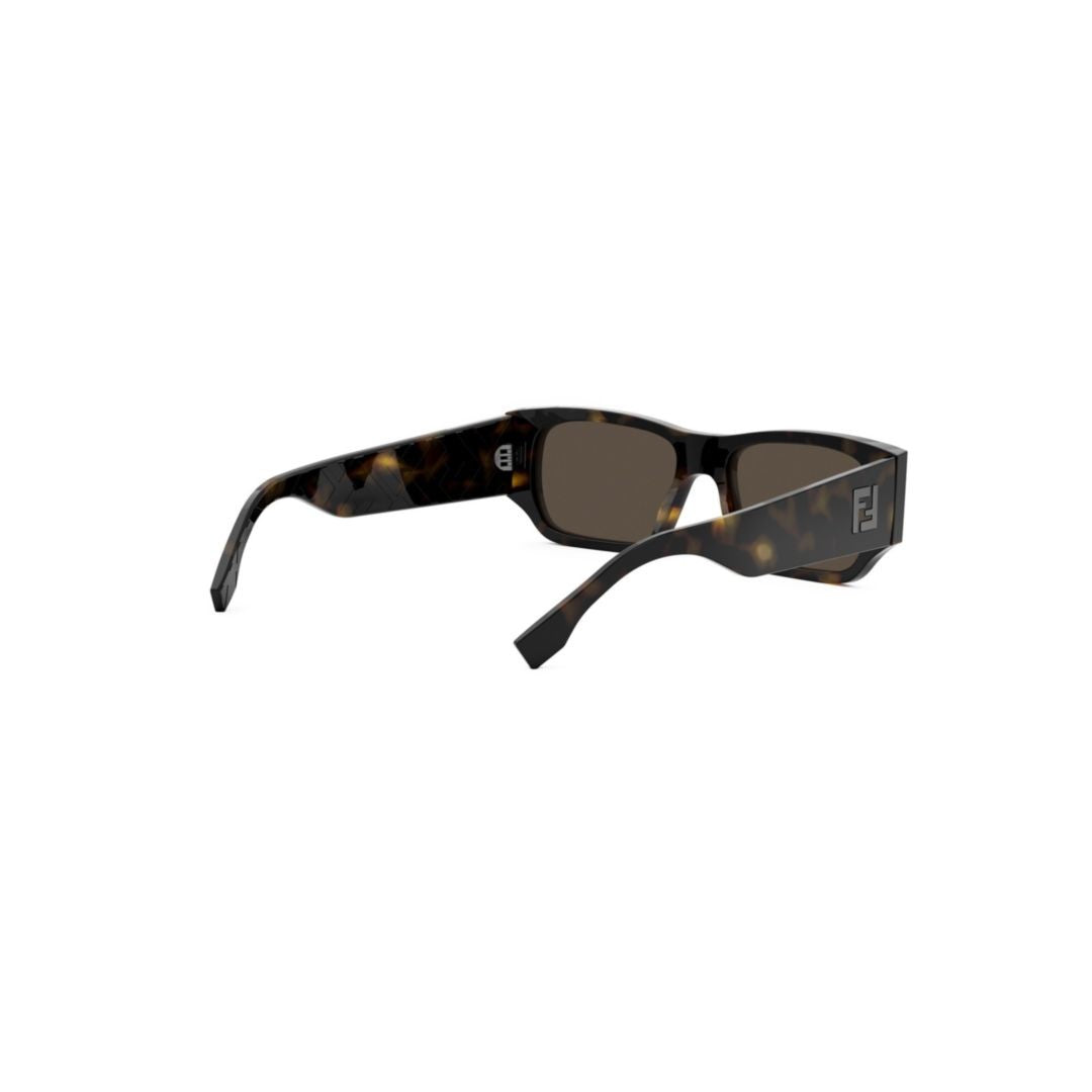Fendi Fe40144i Rectangular Tortoiseshell Sunglasses