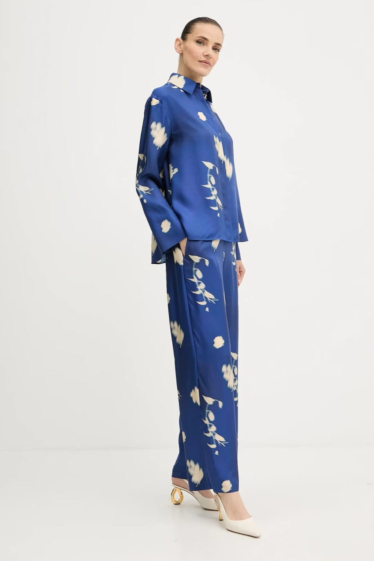 Max Mara Refined Silk Shirt With Floral Pattern