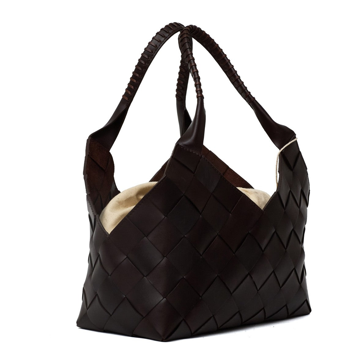 Dragon Diffusion Castello Handwoven Diagonal Leather Tote Bag