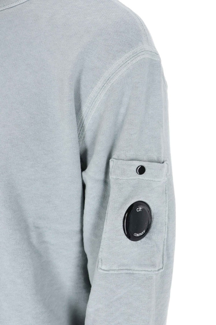 C.P. Company Blue Malfile Cotton Crewneck Sweater