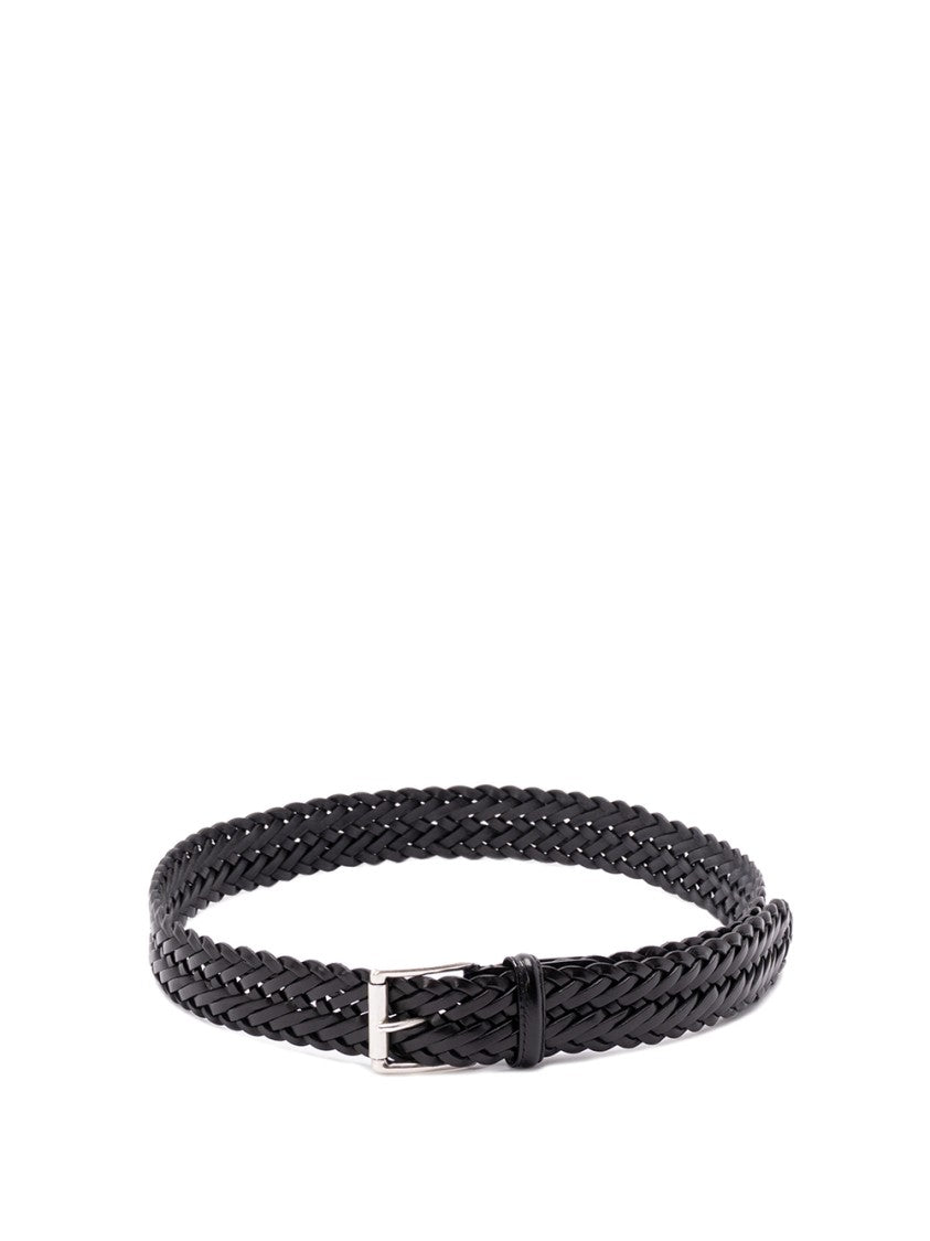 Anderson's Braided Black Leather Belt
