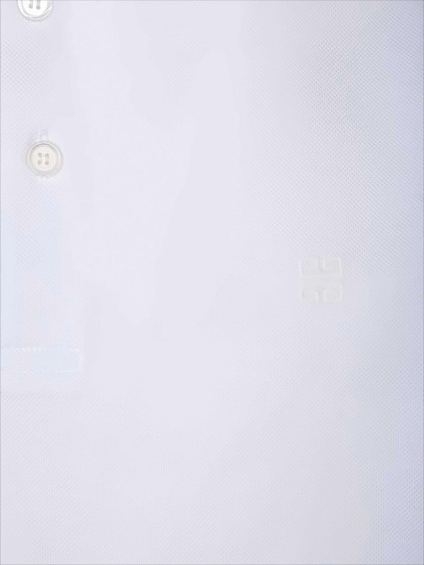 Givenchy Short-Sleeve Polo Shirt With Textured Pattern