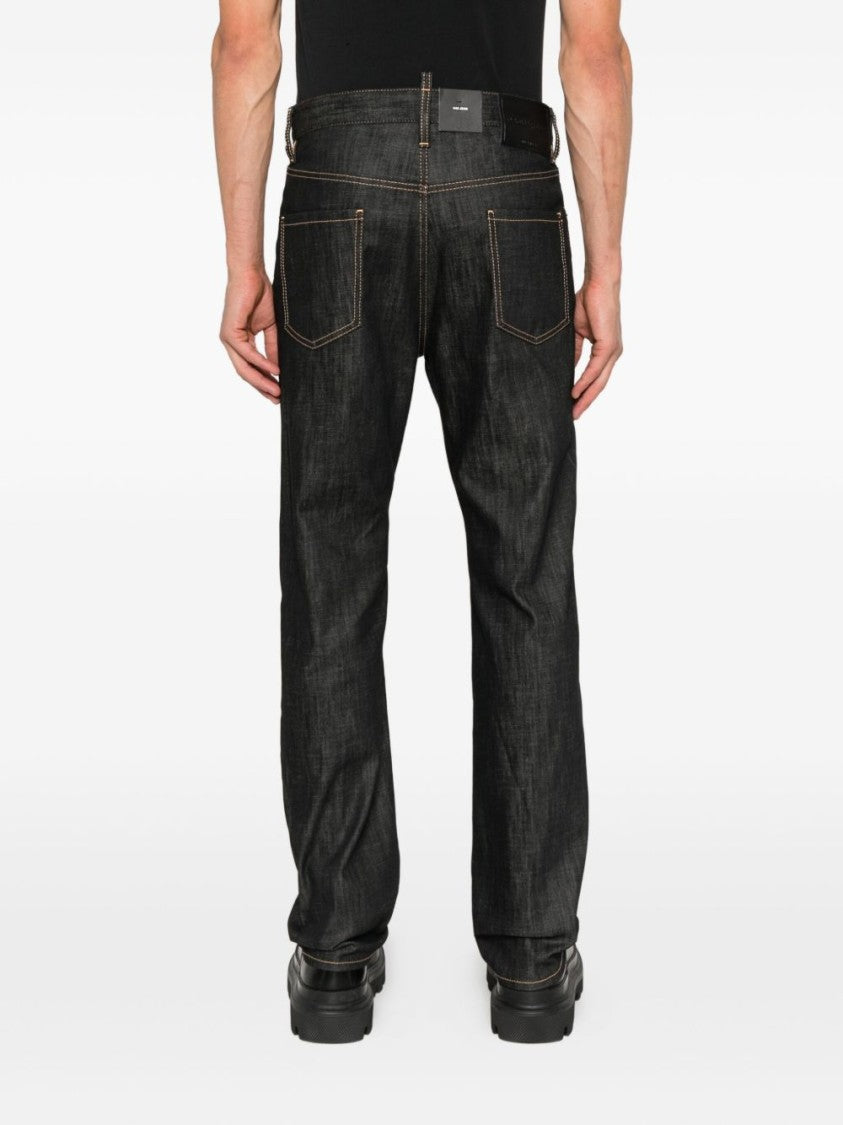 Dsquared2 Straight-Leg Denim Jeans With Cotton-Elastane Blend