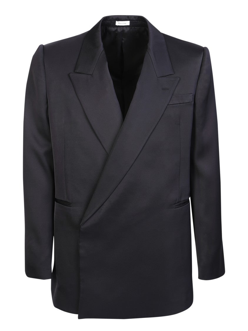Alexander Mcqueen Black Double-Breasted Jacket