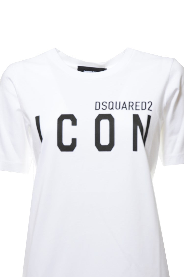 Dsquared2 Icon Renny White Cotton Dress