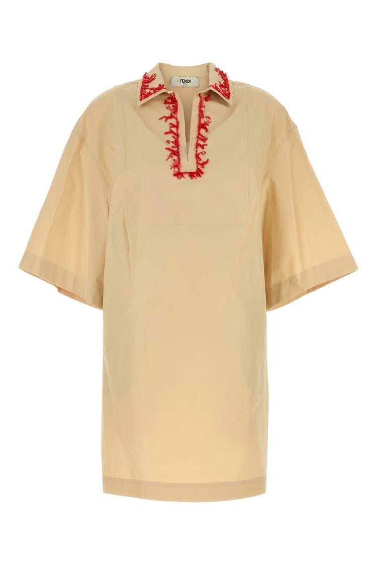 Fendi Pastel Yellow Poplin Dress