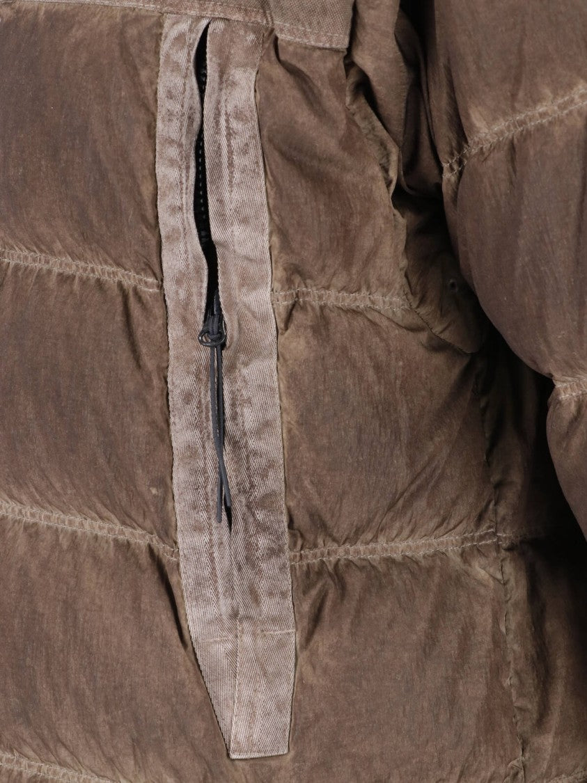 C.P. Company Hooded Padded Jacket With Unique Goggle Lenses