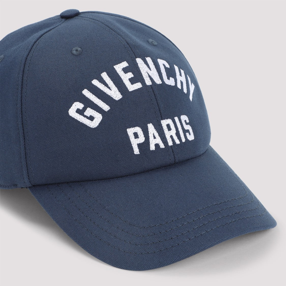 Givenchy Navy-Blue Cotton Curved Cap