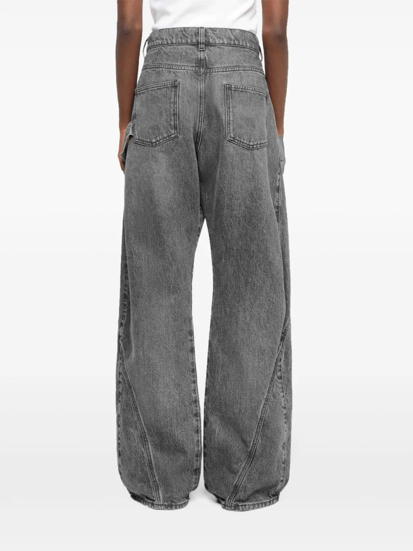 J. W. Anderson Anthracite Grey Twisted Workwear Jeans