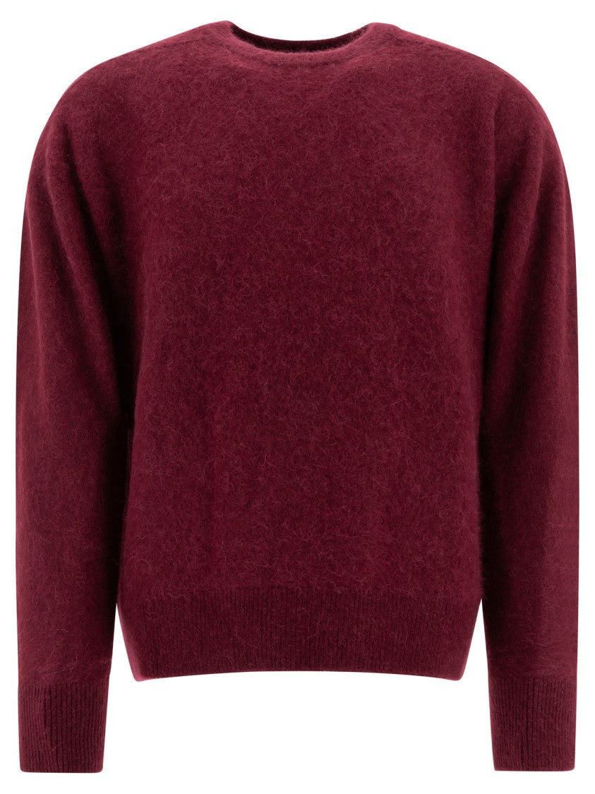 Kaptain Sunshine Burgundy Alpaca Knit Sweater