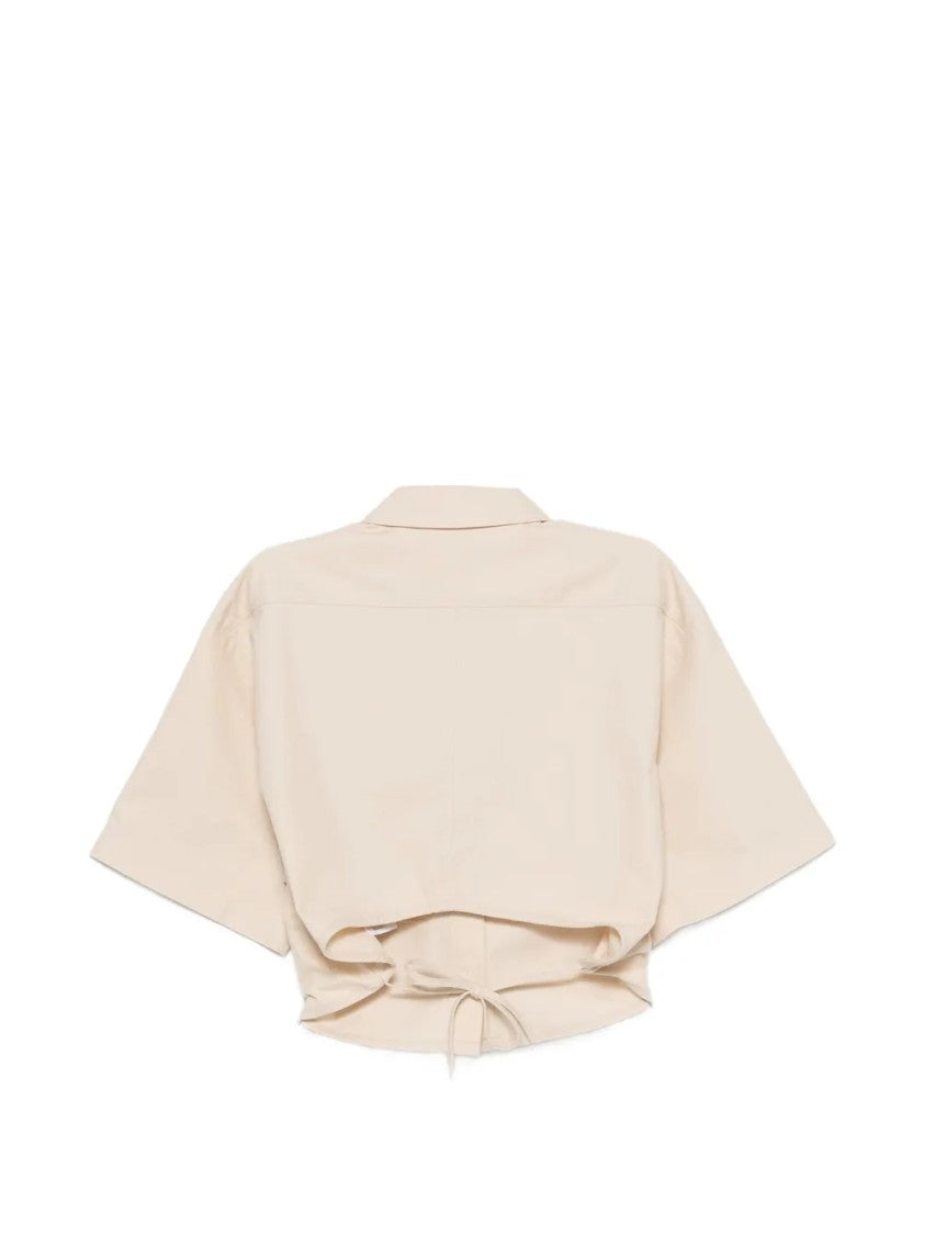 Karl Lagerfeld Cropped Boxy Shirt With Flap Pocket