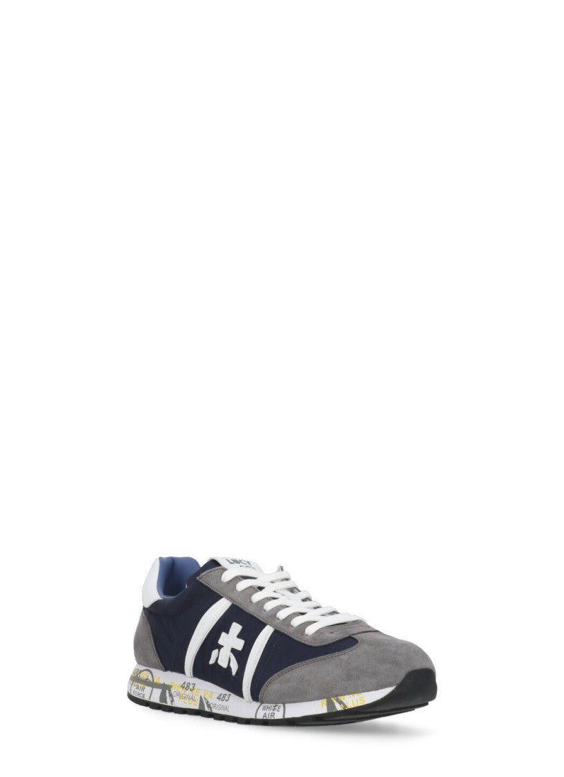 Premiata Blue Lucy 7089 Lettering Sneakers