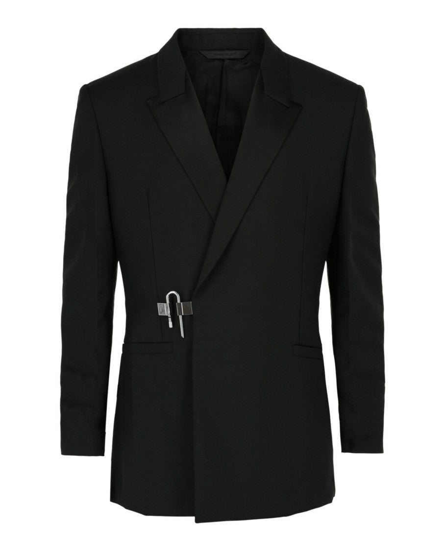 Givenchy Slim Fit U-Lock Blazer With Satin Trim