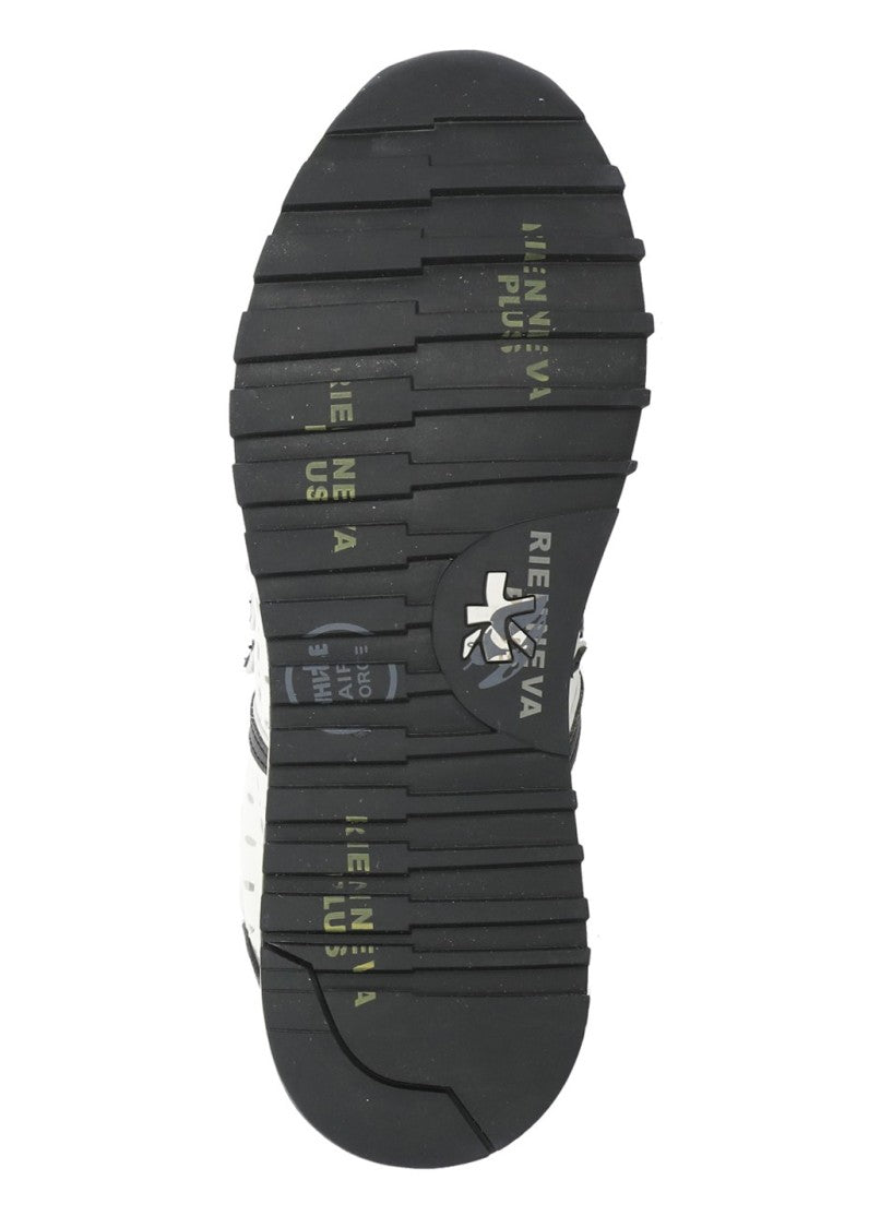 Premiata White Lucyd 7413 Perforated Sneakers