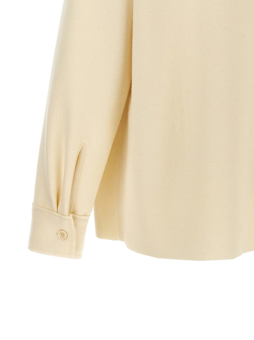 Jil Sander Wool Blend Shirt With Button Closure And Pocket Details