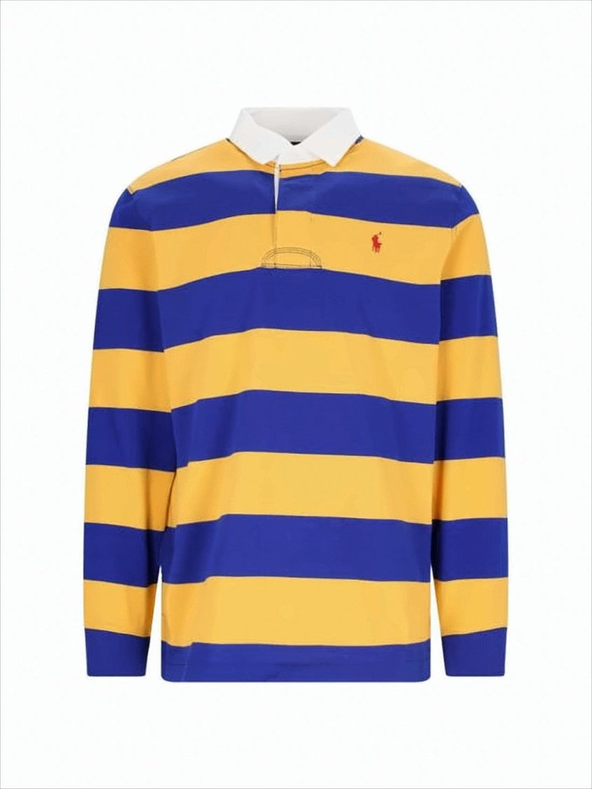 Polo Ralph Lauren Horizontal Stripe Long-Sleeve Polo Shirt With Classic Collar