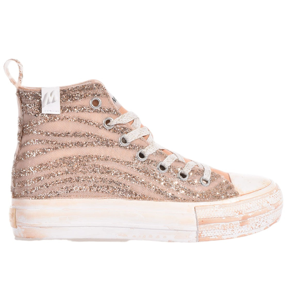 Mimanera Sand Wave Handcrafted Gold Platform Sneakers