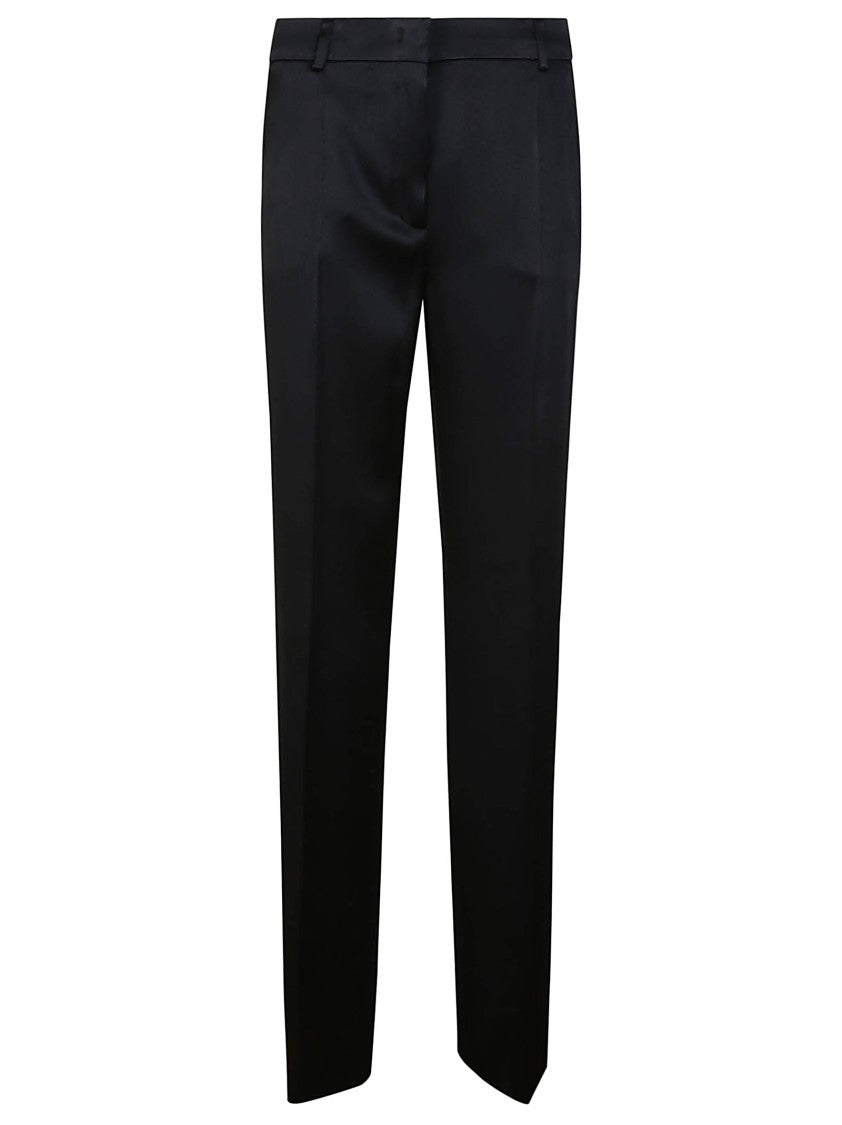 Alberta Ferretti Tailored Black Trousers With Structured Waistband