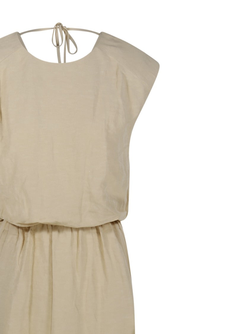 Sandbeige Relaxed Olive Maxi Dress