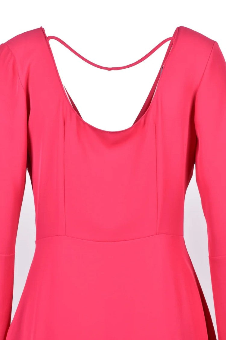 Patrizia Pepe Flared Dress Zipper - Fuchsia