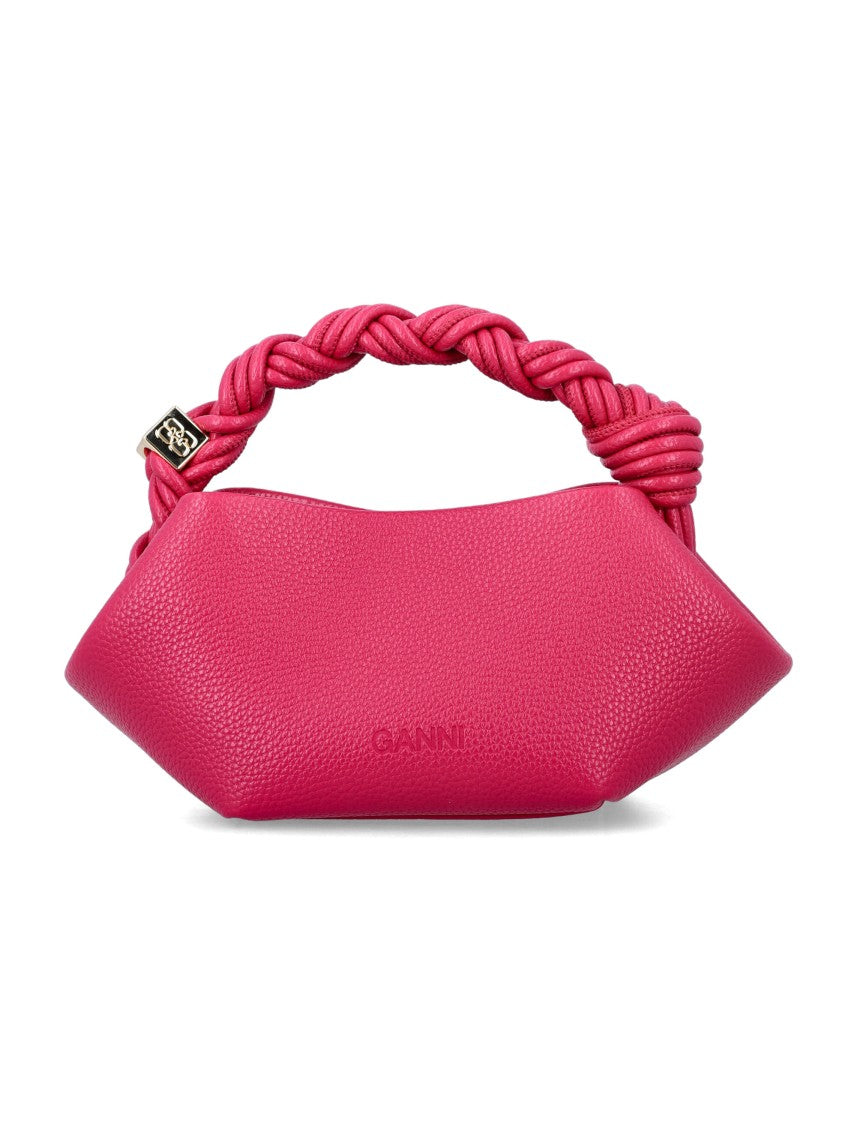 Ganni Black Bou Mini Fabric Handbag