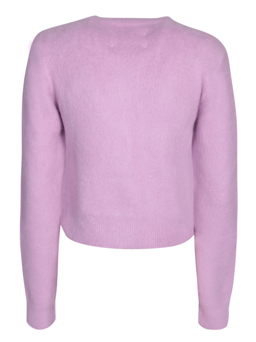 Maison Margiela Pink Crop-Cut Cardigan