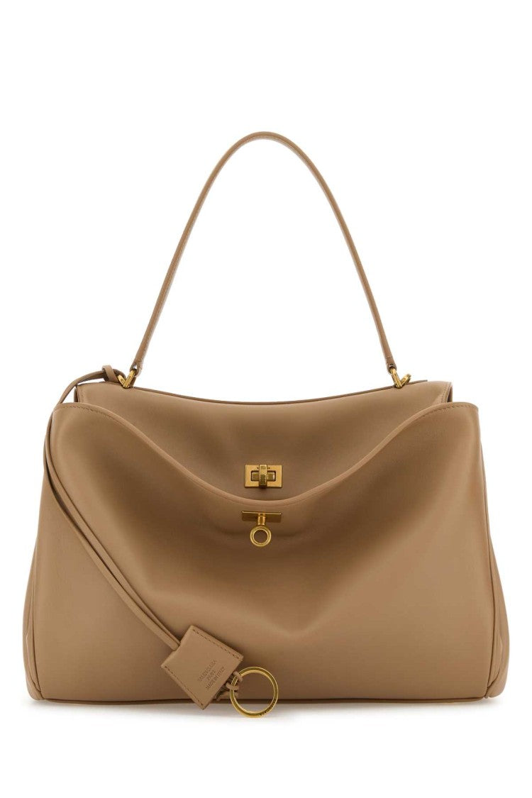 Balenciaga Beige Leather Medium Rodeo Handbag