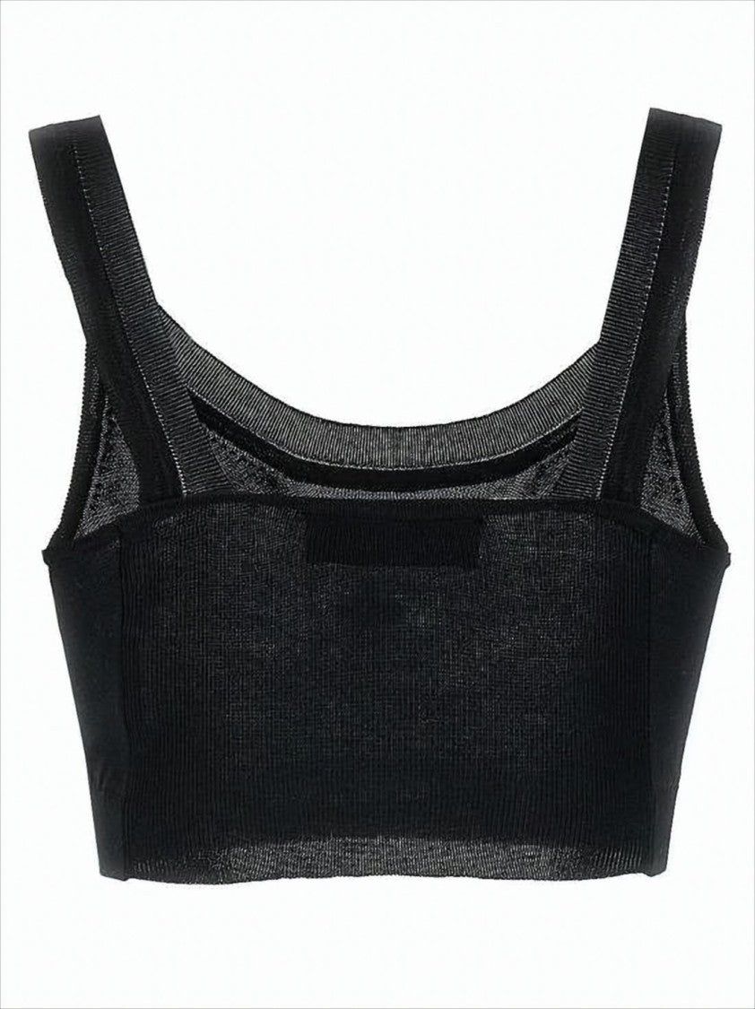 Vivienne Westwood Sleek Fitted Sleeveless Crop Top