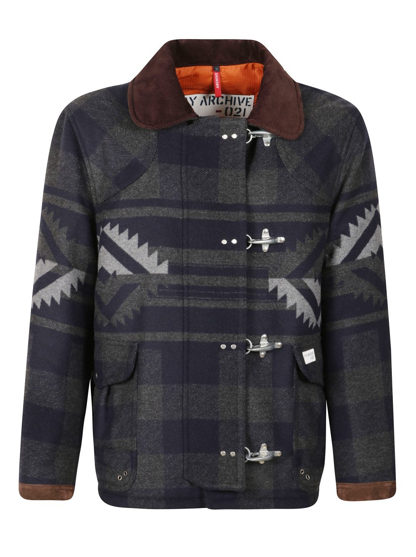 Fay Structured Blue Coat With Timeless Design