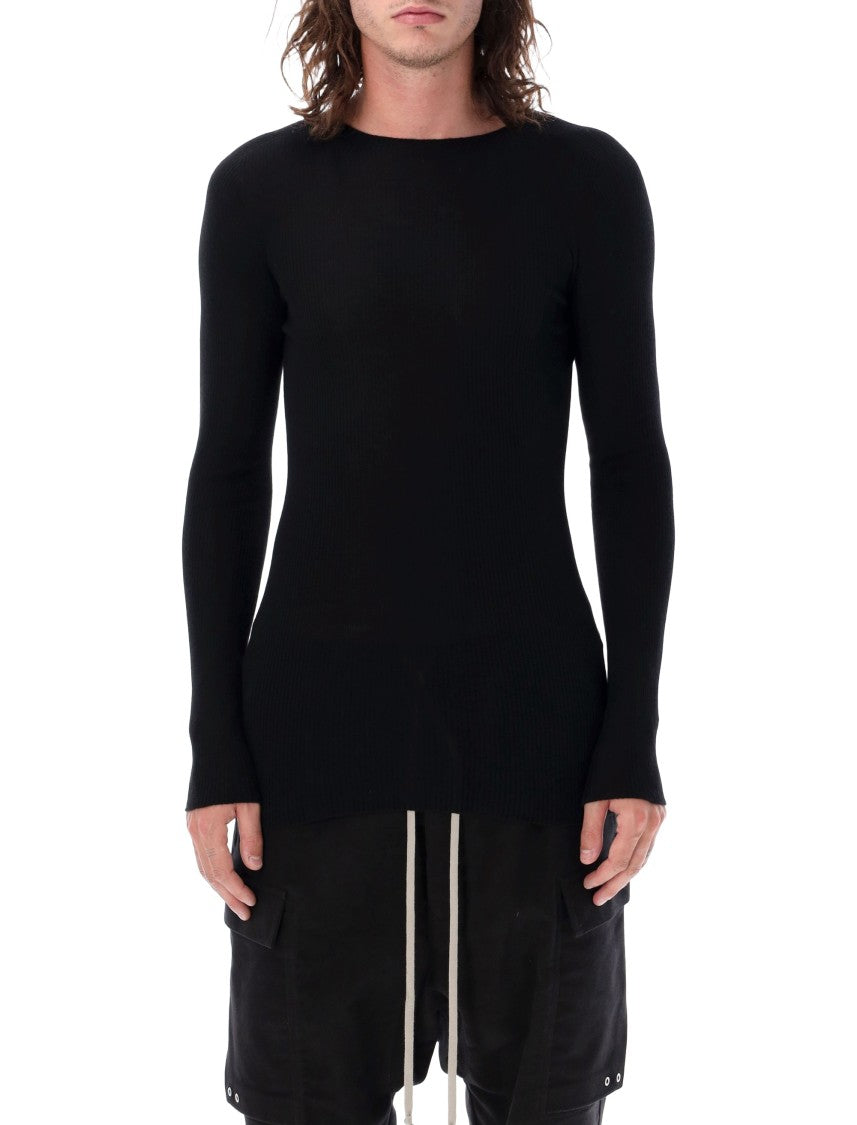 Rick Owens Ribbed Wool Crewneck Top
