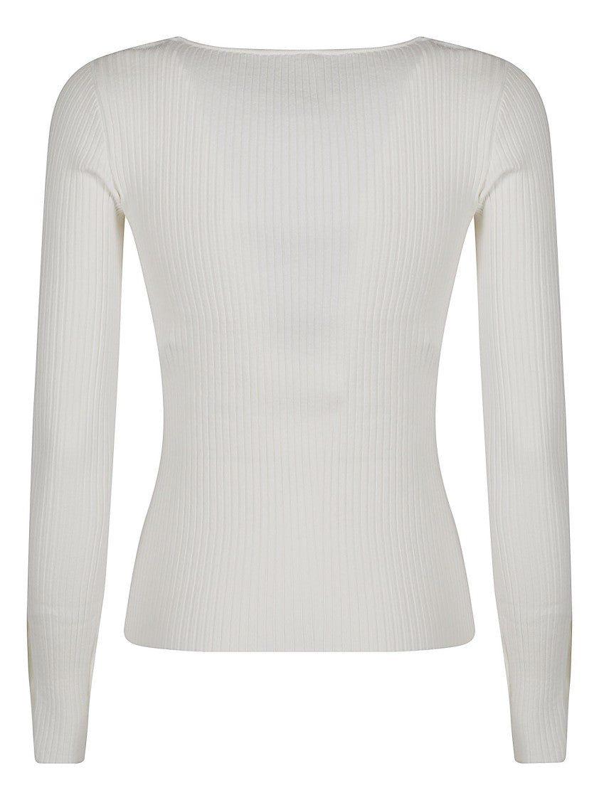 Courrèges Long Sleeve Ribbed Viscose-Blend T-Shirt