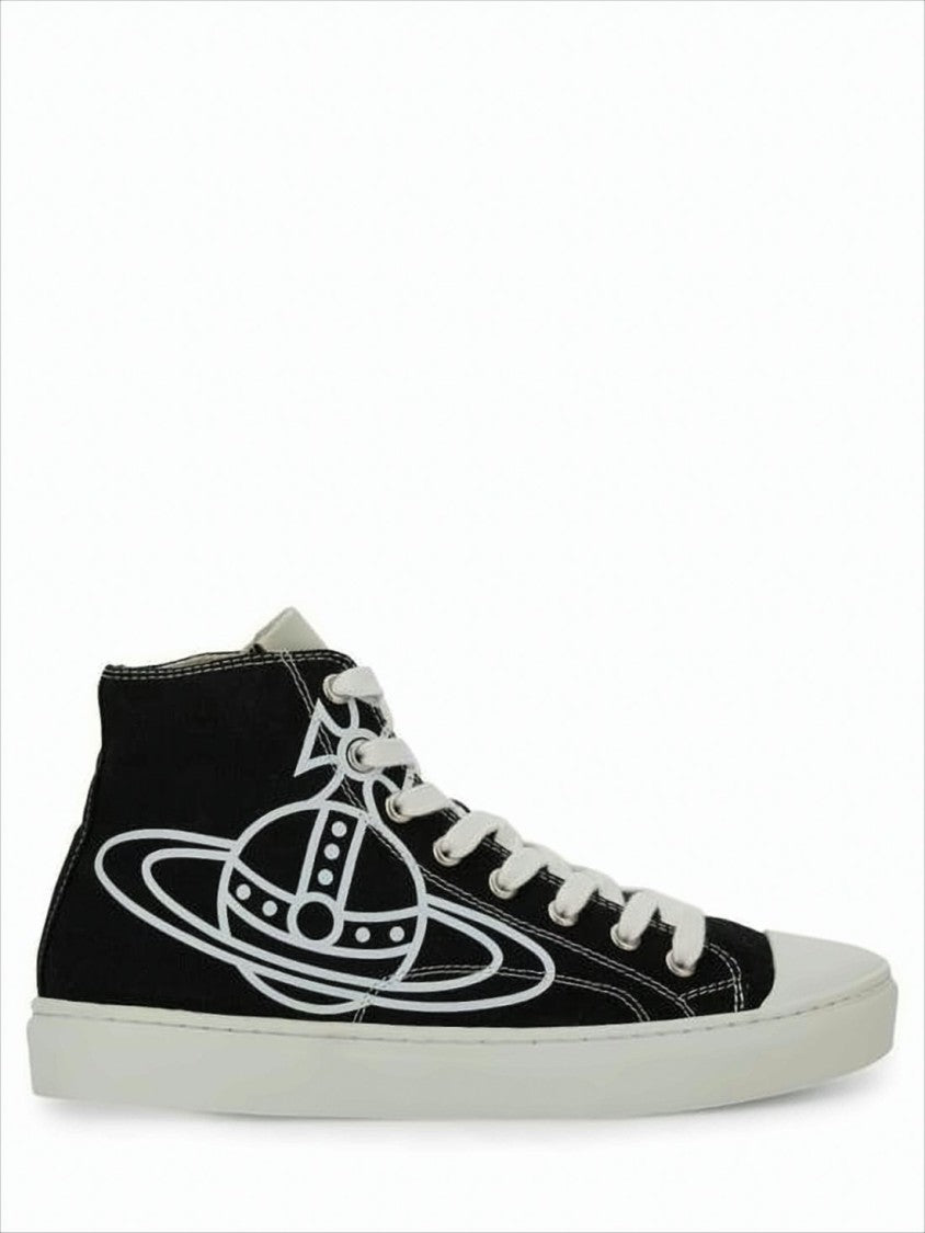 Vivienne Westwood High-Top Sneakers With Graphic Emblem And Textured Sole