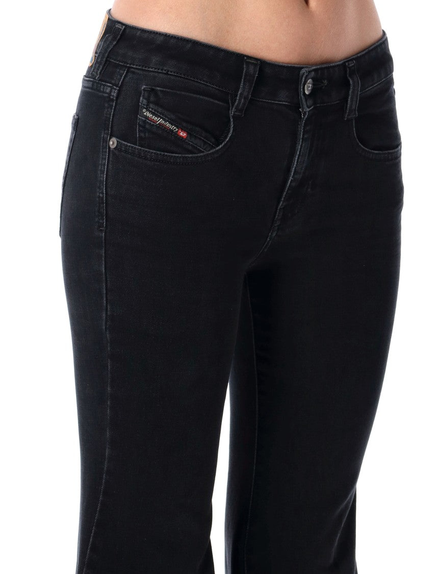 Diesel Black Low-Rise Flared Jeans 1970 D-Bleess