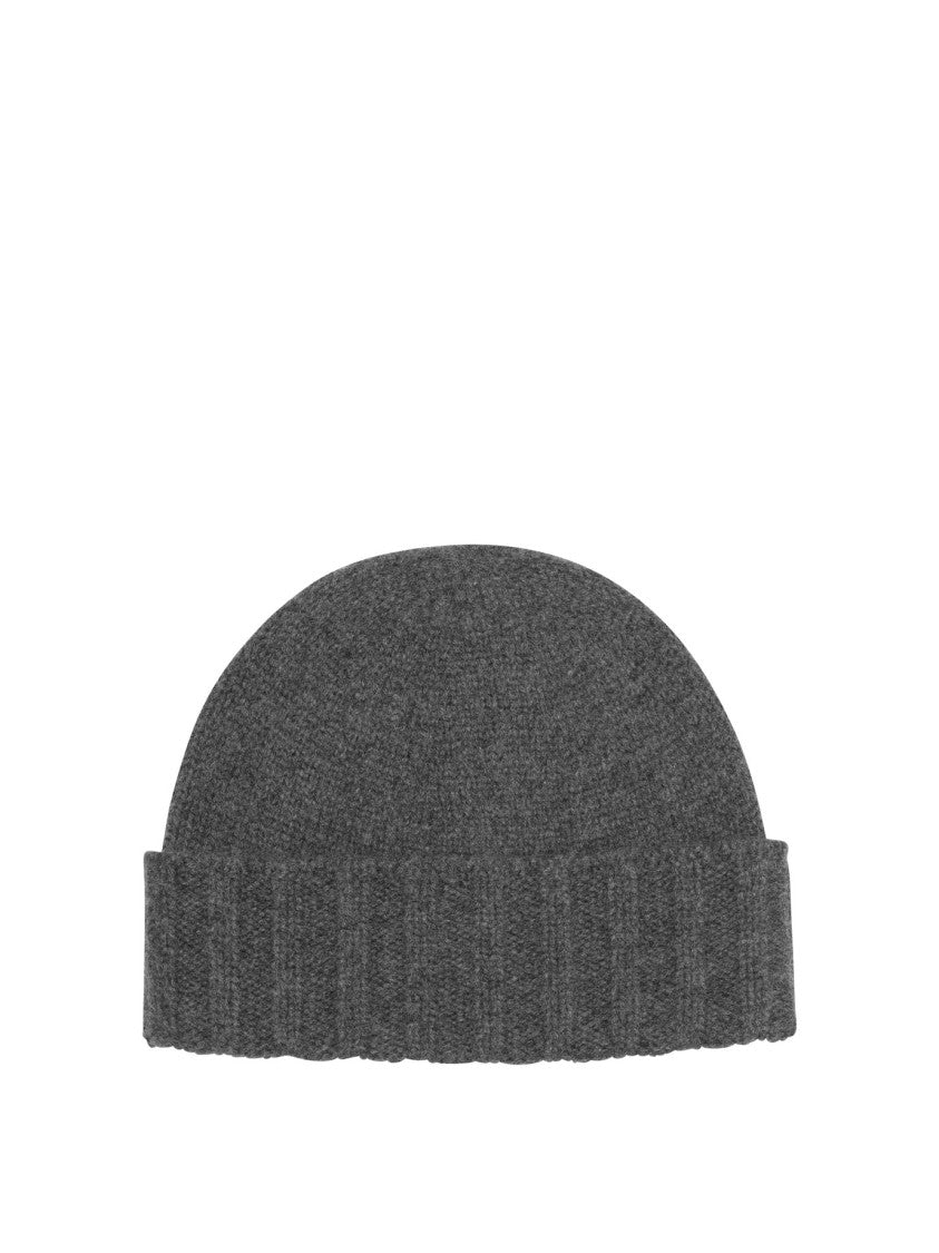 Drumohr Finely Knitted Cashmere Hat With Ribbed Brim