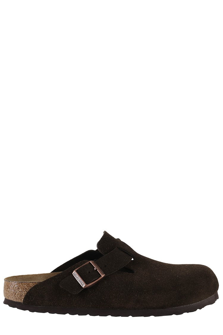 Birkenstock Boston Sfb Brown Suede Clogs