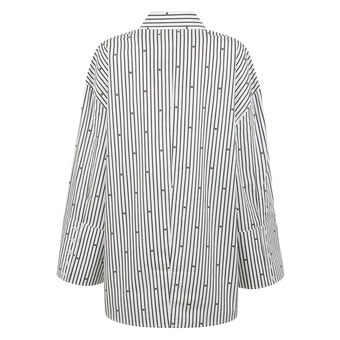 Rotate Oversized Striped Cotton Shirt
