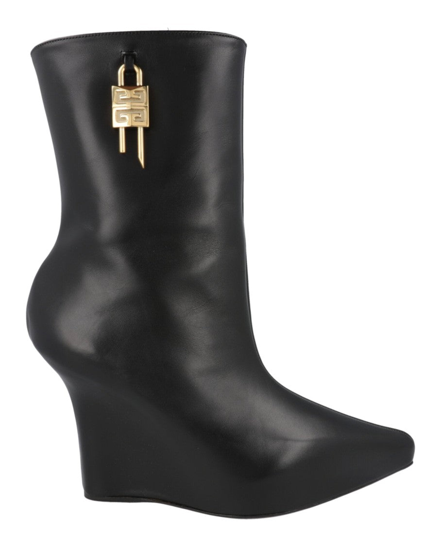 Givenchy G-Lock Leather Wedge Boots
