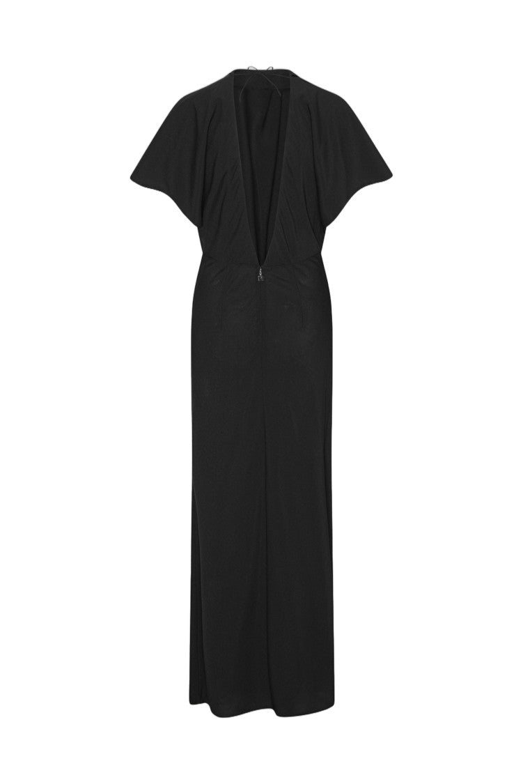 Rotate Rose Draped Open-Back Maxi Dress