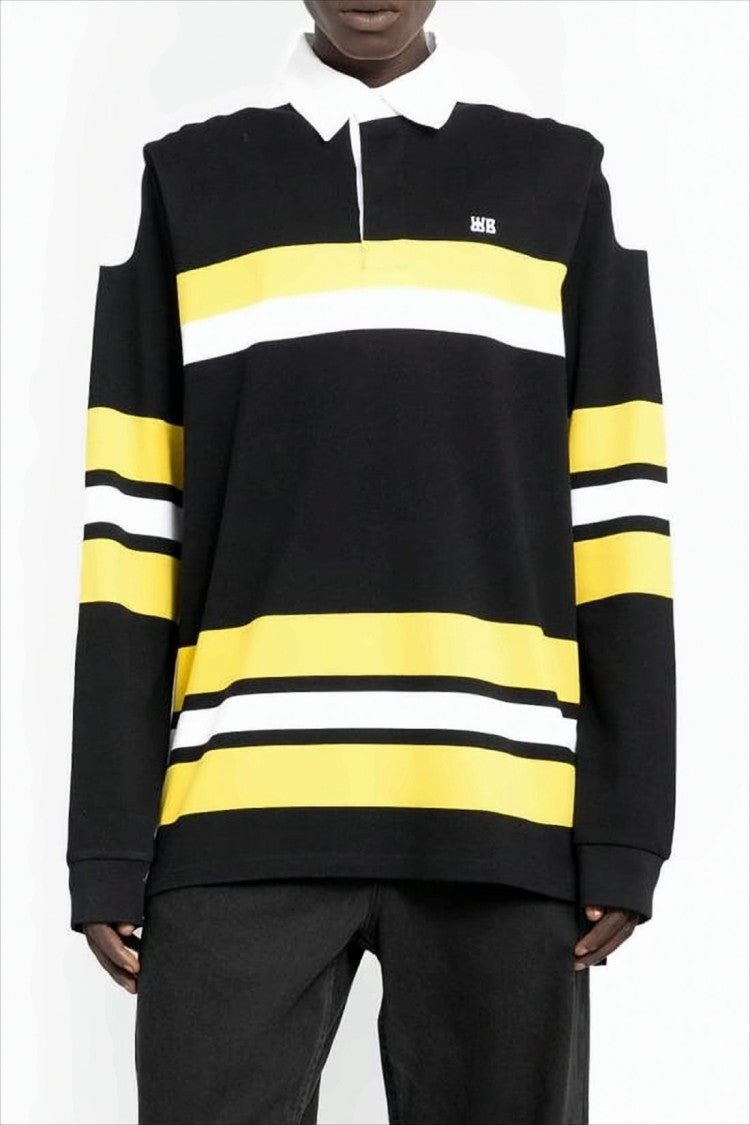 Wales Bonner Long-Sleeve Striped T-Shirt With Embroidered Logo