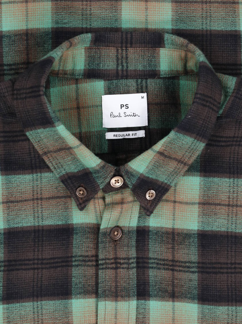 Paul Smith Multicolor Plaid Cotton Button-Down Shirt