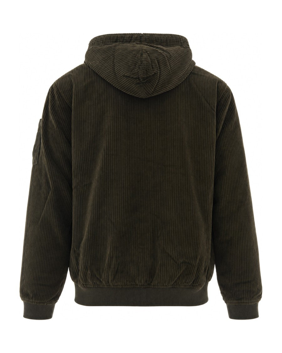 C.P. Company Ivy Green Hooded Corduroy Full-Zip Jacket