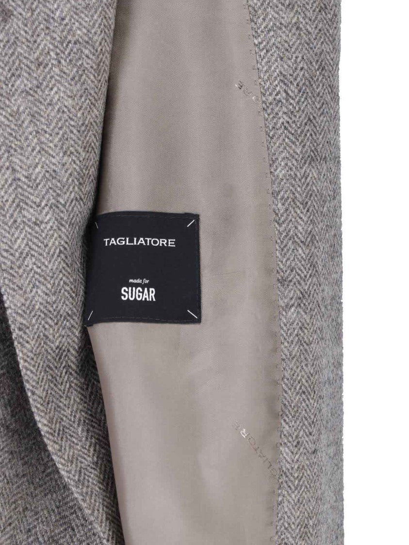 Tagliatore Double-Breasted Virgin Wool Blazer With Classic Lapel